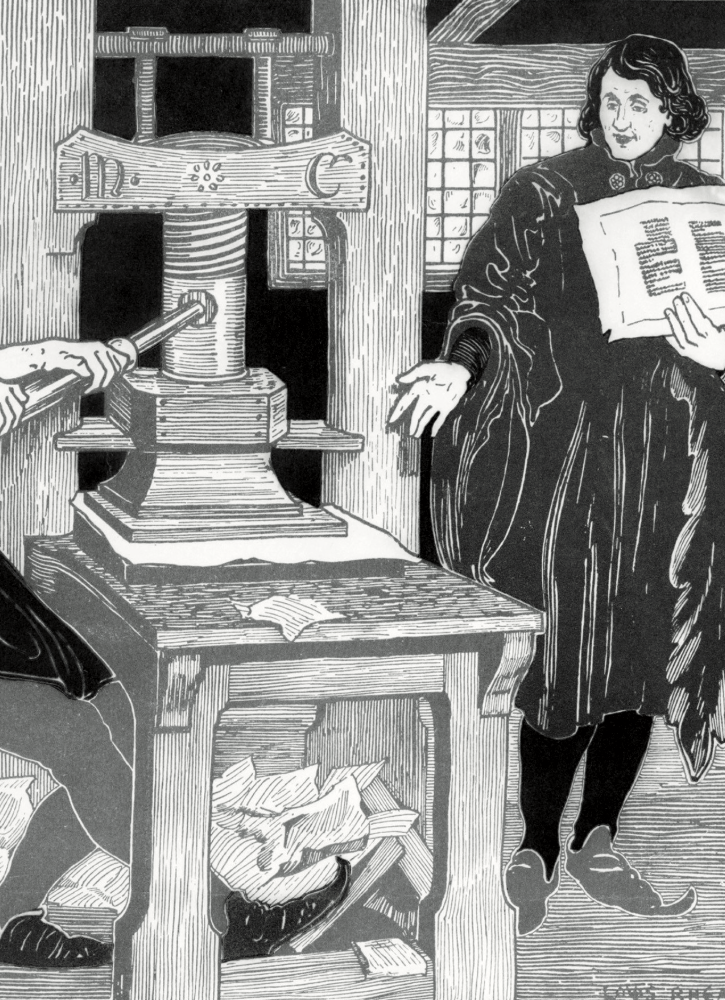 william caxton bings print to britain - BPIF history of print timeline the print industry of today